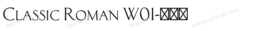 Classic Roman W01字体转换